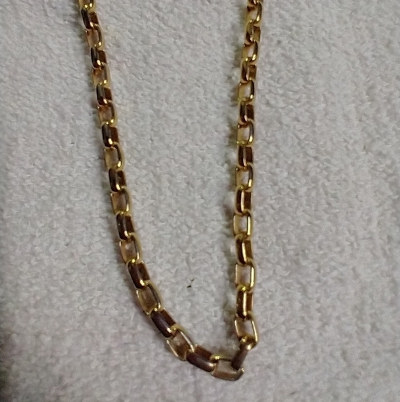 Long goldtone chain necklace statement runway - Picture 6 of 6